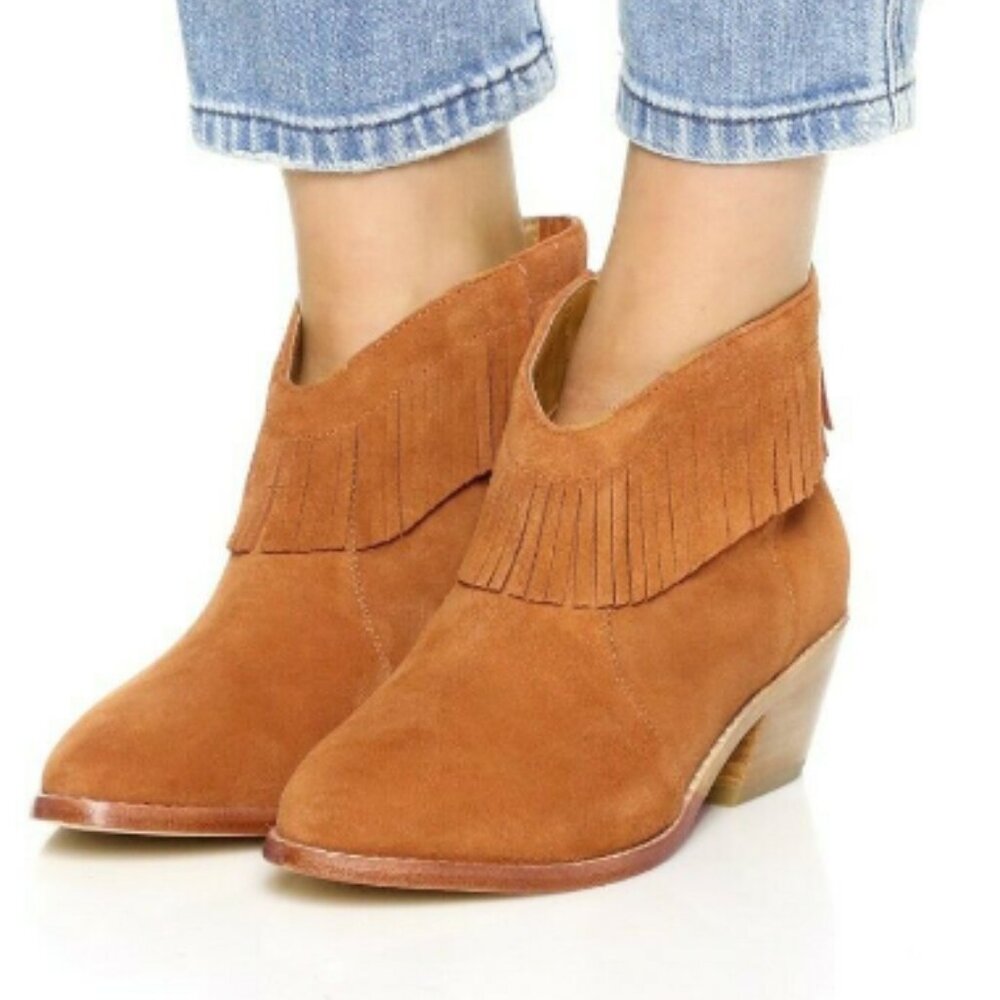 Joie Camel Boot - Fringe Bootie Makena - image 1